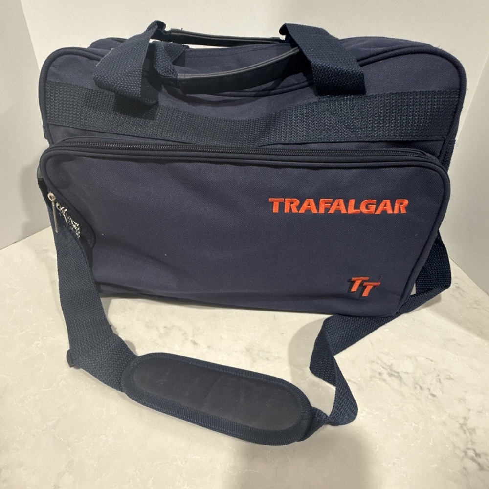 Trafalgar Crossbody or Hand-Carry On Tote/laptop Bag Mens Navy Blue Work Bag